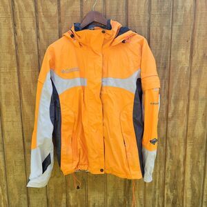 Columbia Interchange Titanium Omni Tech Orange Black Jacket Womens Size M